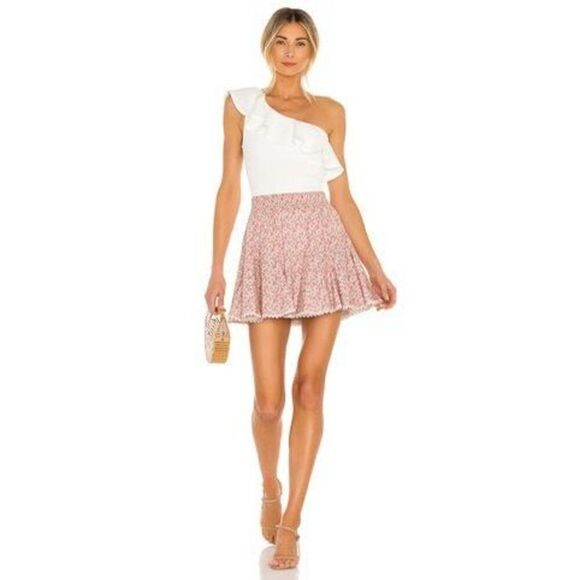 Show Me Your MUMU Ophelia Ruffle Bodysuit in Bone Stretch NEW NWT - Picture 5 of 7